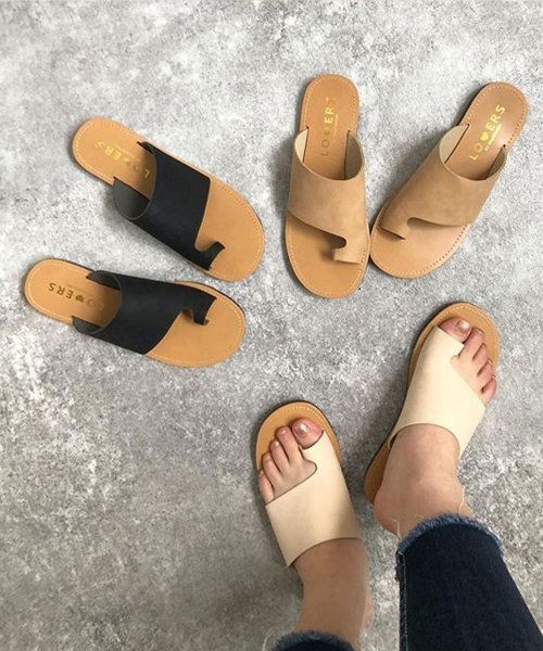 shopnikoniko(ショップにこにこ)/トウリングフラットサンダル 【即納】 シンプル トウリング フラット サンダル トレンド レディース 韓国ファッション 流行 Instagram/img09