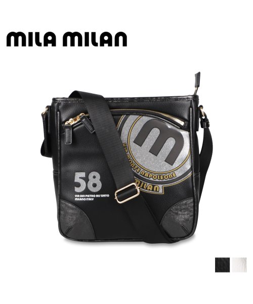 mila milan(ミラ　ミラン)/mila milan ミラ・ミラン バッグ ショルダーバッグ バビラ メンズ レディース 斜めがけ 撥水 BABYLA SHOULDER BAG ブラック ホワ/img01