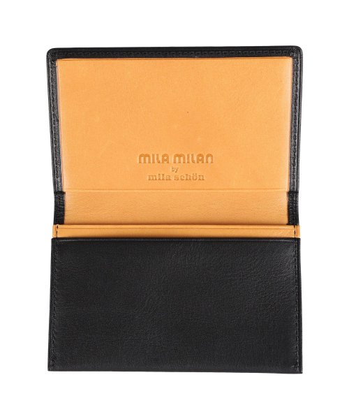 mila milan(ミラ　ミラン)/mila milan ミラ・ミラン カードケース 名刺入れ 定期入れ ピスタ メンズ レディース 本革 PISTA ブラック グリーン イエロー 黒 25462/img05