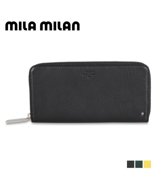 mila milan(ミラ　ミラン)/mila milan ミラ・ミラン 財布 長財布 ピスタ メンズ レディース ラウンドファスナー 本革 PISTA ブラック グリーン イエロー 黒 25462/img01