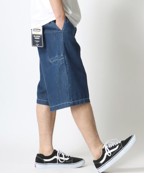 LAZAR(ラザル)/【Lazar】Dickies/ディッキーズ T/Cツイル デニム ワイド ハーフパンツ/ショートパンツ/ショーツ/img29