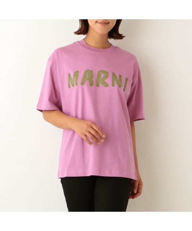 マルニ Tシャツ 半袖Tシャツ トップス ピンク レディース MARNI THJET49EPH USCS11 LOC49