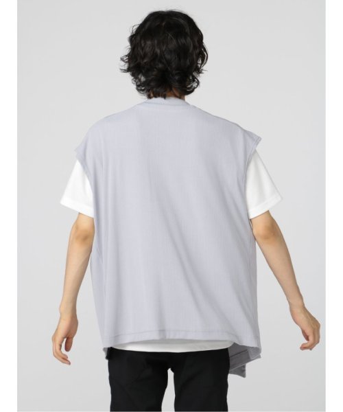 semanticdesign(セマンティックデザイン)/ノースリーブカーディガン&半袖Tシャツ アンサンブル 半袖 メンズ Tシャツ カットソー カジュアル インナー ビジネス ギフト プレゼント/img02