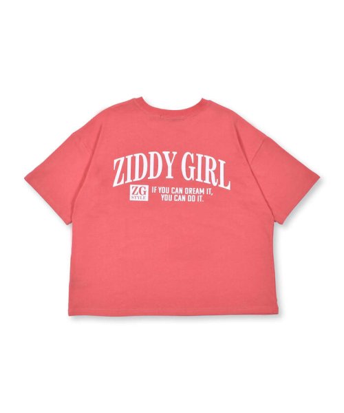 ZIDDY(ジディー)/【 ニコ☆プチ 8月号 掲載 】バック BIG ロゴ プリント ワイド Tシャツ/img05