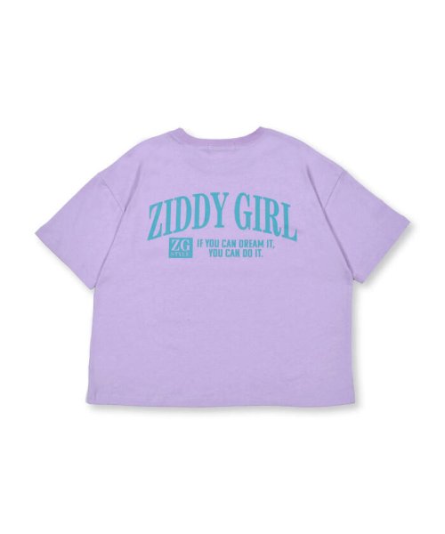 ZIDDY(ジディー)/【 ニコ☆プチ 8月号 掲載 】バック BIG ロゴ プリント ワイド Tシャツ/img12