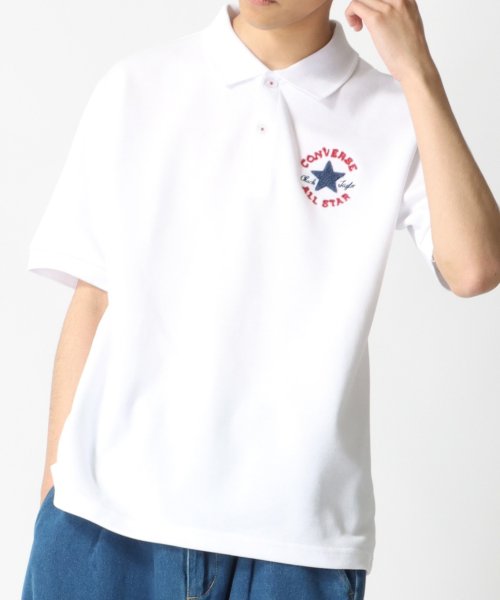 LAZAR(ラザル)/【Lazar】CONVERSE/コンバース カノコ ワンポイント ロゴ サガラ 刺繍 ポロシャツ メンズ カジュアル/img17