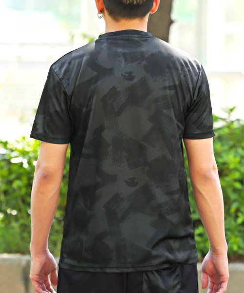 LUXSTYLE(ラグスタイル)/速乾Tシャツ＆ショートパンツ/Tシャツ ショートパンツ メンズ 吸汗速乾 セットアップ 2点セット幾何学模様/img01