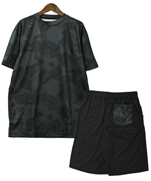 LUXSTYLE(ラグスタイル)/速乾Tシャツ＆ショートパンツ/Tシャツ ショートパンツ メンズ 吸汗速乾 セットアップ 2点セット幾何学模様/img16