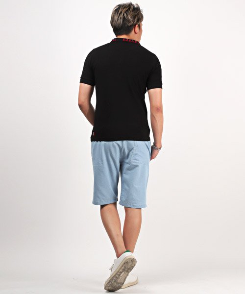 LUXSTYLE(ラグスタイル)/トリコロールポロシャツ/ポロシャツ メンズ 半袖 トリコロール ロゴ ジャカード POLO/img04