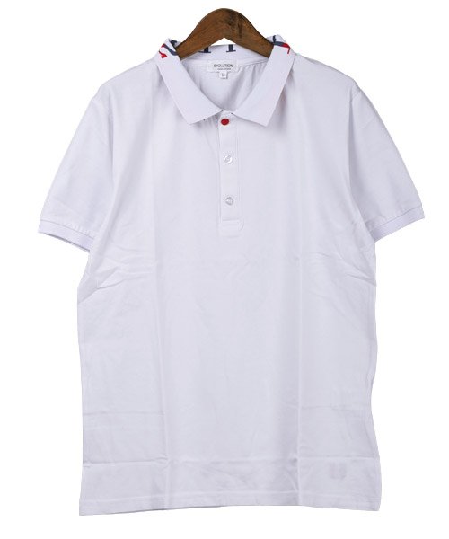 LUXSTYLE(ラグスタイル)/トリコロールポロシャツ/ポロシャツ メンズ 半袖 トリコロール ロゴ ジャカード POLO/img05