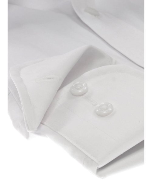 TAKA-Q(タカキュー)/【白無地】形態安定 吸水速乾 スリムフィット レギュラーカラー 長袖 シャツ メンズ ワイシャツ ビジネス ノーアイロン 形態安定 yシャツ 速乾/img02