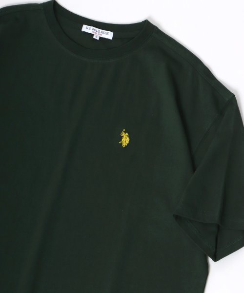 LAZAR(ラザル)/【Lazar】U.S. POLO ASSN./ユーエスポロアッスン ビッグシルエット ワンポイント ロゴ 刺繍 半袖 Tシャツ メンズ レディース/img01