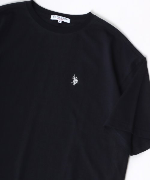 LAZAR(ラザル)/【Lazar】U.S. POLO ASSN./ユーエスポロアッスン ビッグシルエット ワンポイント ロゴ 刺繍 半袖 Tシャツ メンズ レディース/img03