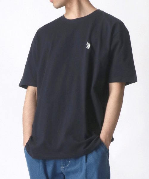 LAZAR(ラザル)/【Lazar】U.S. POLO ASSN./ユーエスポロアッスン ビッグシルエット ワンポイント ロゴ 刺繍 半袖 Tシャツ メンズ レディース/img21