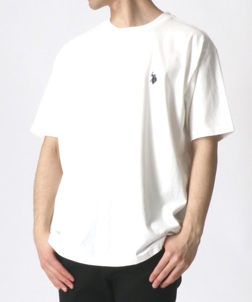 LAZAR(ラザル)/【Lazar】U.S. POLO ASSN./ユーエスポロアッスン ビッグシルエット ワンポイント ロゴ 刺繍 半袖 Tシャツ メンズ レディース/img22