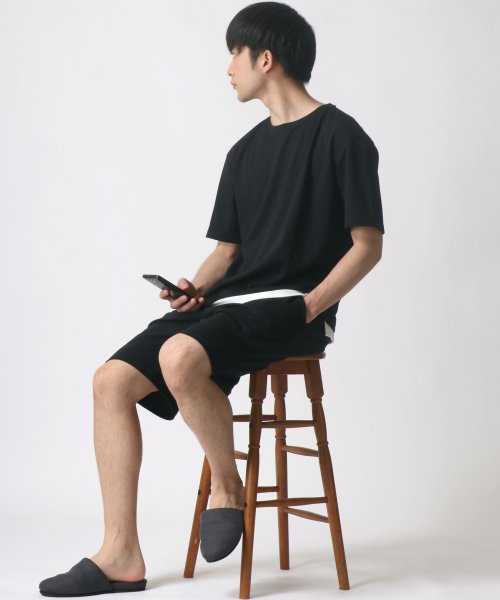 LAZAR(ラザル)/【Lazar】セットアップ スウェット 半袖Tシャツ＆ショートパンツ/ルームウェア/ワンマイルウェア/パジャマ メンズ 上下/img62