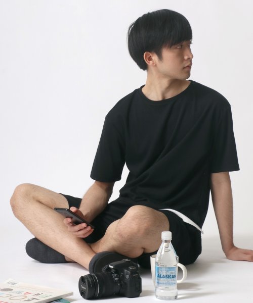 LAZAR(ラザル)/【Lazar】セットアップ スウェット 半袖Tシャツ＆ショートパンツ/ルームウェア/ワンマイルウェア/パジャマ メンズ 上下/img63