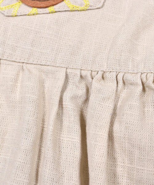 SLAP SLIP(スラップスリップ)/レインボー ひまわり 刺繍 綿麻 デニム ジャンパースカート (80~130cm/img08