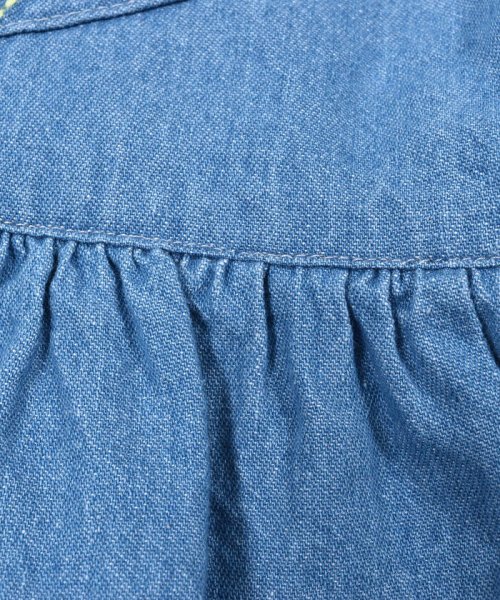 SLAP SLIP(スラップスリップ)/レインボー ひまわり 刺繍 綿麻 デニム ジャンパースカート (80~130cm/img16