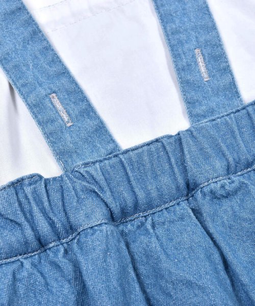 SLAP SLIP(スラップスリップ)/レインボー ひまわり 刺繍 綿麻 デニム ジャンパースカート (80~130cm/img18