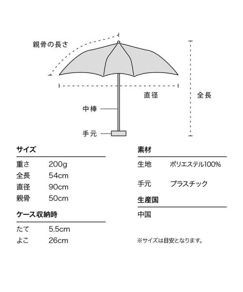 Wpc．(Wpc．)/【Wpc.公式】雨傘 レディストライプ ミニ 50cm 晴雨兼用 レディース 傘 折りたたみ 折り畳み 折りたたみ傘/img07