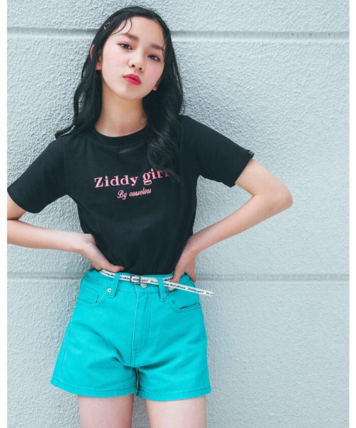 ZIDDY(ジディー)/【 ニコ☆プチ 8月号 掲載 】 カラー ロゴ 刺繍 Tシャツ (130~160/img02