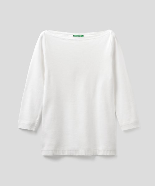 BENETTON (women)(ベネトン（レディース）)/コットンボートネック7分袖ニット・セーター/img03