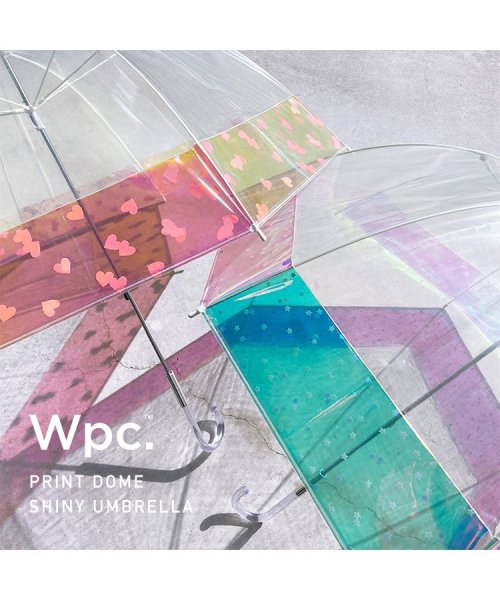 Wpc．(Wpc．)/【Wpc. 公式】［ビニール傘］プリントドームシルエットシャイニーアンブレラ shiny plastic umbrella/img01