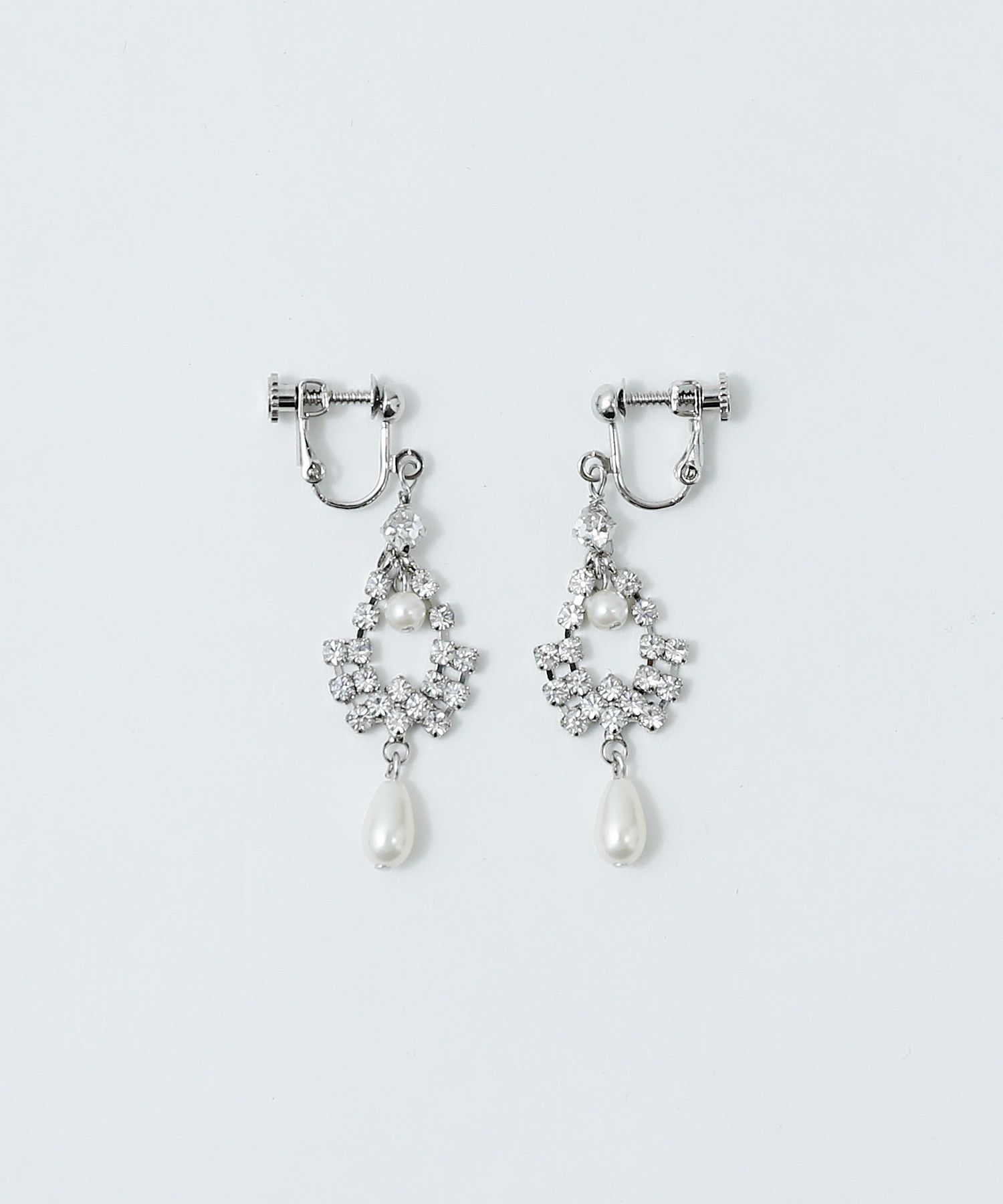 パーティー イヤリング 両耳 アクセサリー ビジュー パール シンプル フェイクパール ゴールド シルバー ドレス ジュエリー 結婚式 セレモニー 入園式 卒園