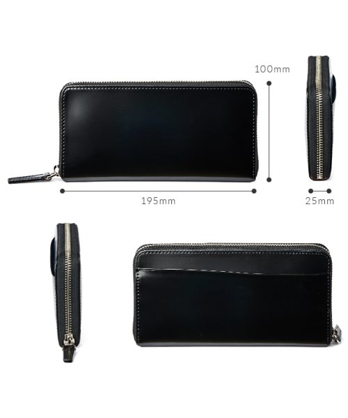 PID 財布 長財布 メンズ ブランド 本革 日本製 ラウンドファスナー レザー コードバン ヴァスト ピーアイディー vasto p.i.d 25265 コードバン ヴァスト