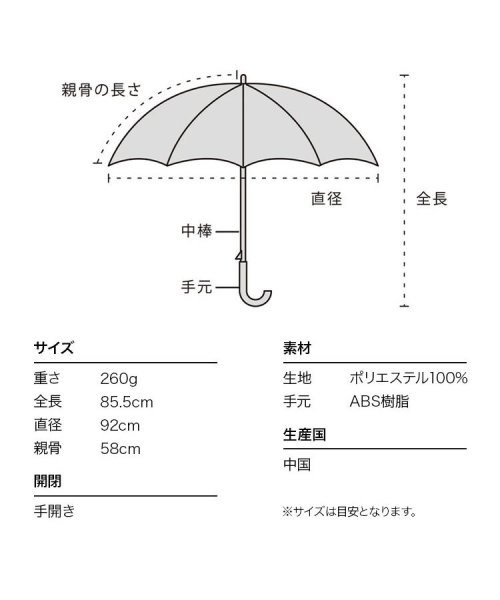 Wpc．(Wpc．)/【Wpc.公式】雨傘 ハナプリント  58cm 継続はっ水 軽くて丈夫 晴雨兼用 レディース 長傘/img07