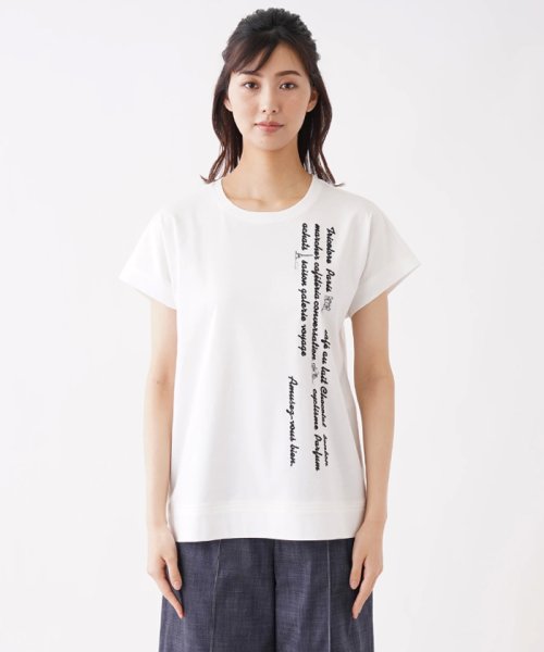 Leilian(レリアン)/ロゴ刺繍クルーネックTシャツ/img04