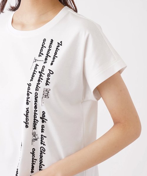 Leilian(レリアン)/ロゴ刺繍クルーネックTシャツ/img08