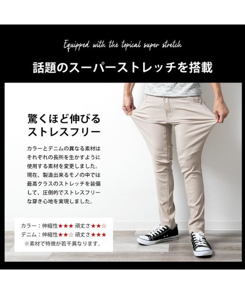  GENELESS(GENELESS)/サルエルパンツ メンズ デニム スーパーストレッチ スキニーパンツ テーパード ジーンズ メンズファッション/img07