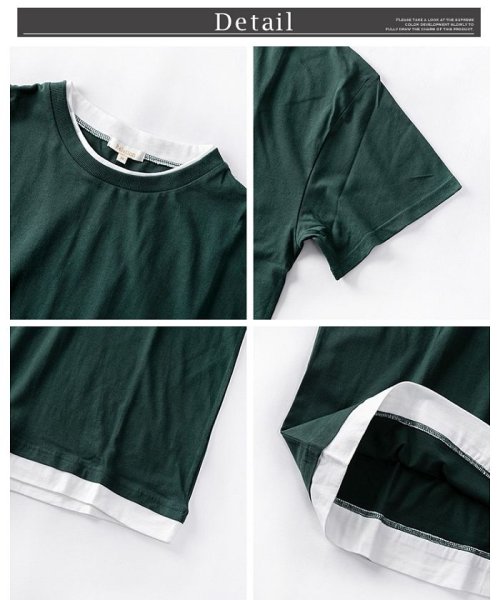  GENELESS(GENELESS)/Tシャツ メンズ オーバーサイズ 半袖 重ね着風 フェイクレイヤード ゆったり ビッグシルエット tシャツ/img07