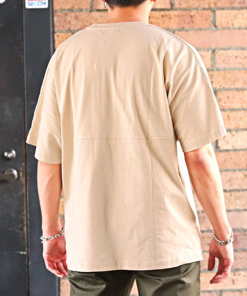 LUXSTYLE(ラグスタイル)/米綿ドルマンビッグ無地Tシャツ/Tシャツ メンズ 半袖 5分袖 ビッグシルエット ドルマンスリーブ 無地/img01
