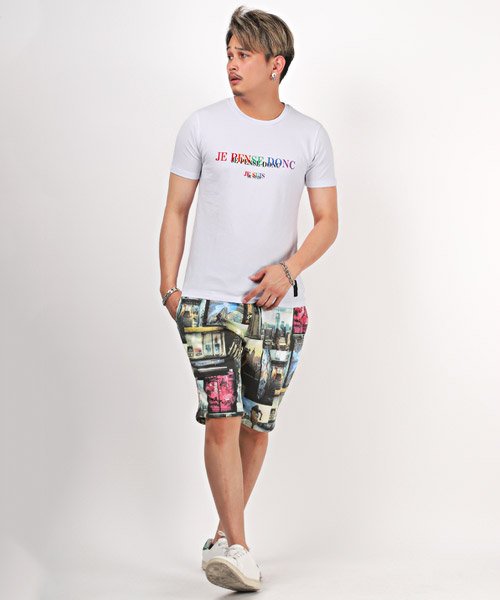 LUXSTYLE(ラグスタイル)/立体ウレタンプリントTシャツ/Tシャツ メンズ 半袖 ロゴ プリント ウレタン レインボー 立体/img04