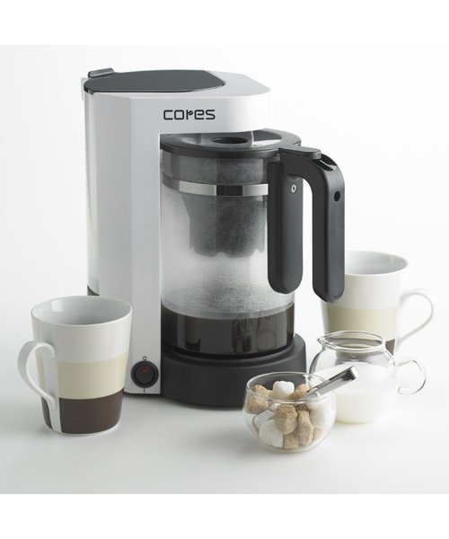Cores(コレス)/【日本正規品】コレス コーヒーメーカー Cores 5カップコーヒーメーカー ゴールドフィルター ティーサーバー フィルター付き C302WH/img02