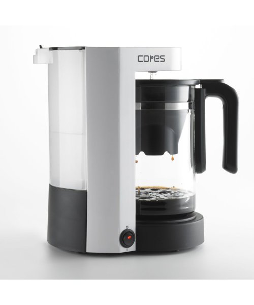 Cores(コレス)/【日本正規品】コレス コーヒーメーカー Cores 5カップコーヒーメーカー ゴールドフィルター ティーサーバー フィルター付き C302WH/img03
