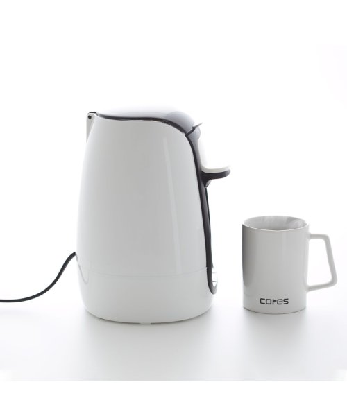 Cores(コレス)/【日本正規品】コレス コーヒーメーカー Cores 1カップコーヒーメーカー ゴールドフィルター フィルター付き コンパクト オートオフ機能 C312WH/img07