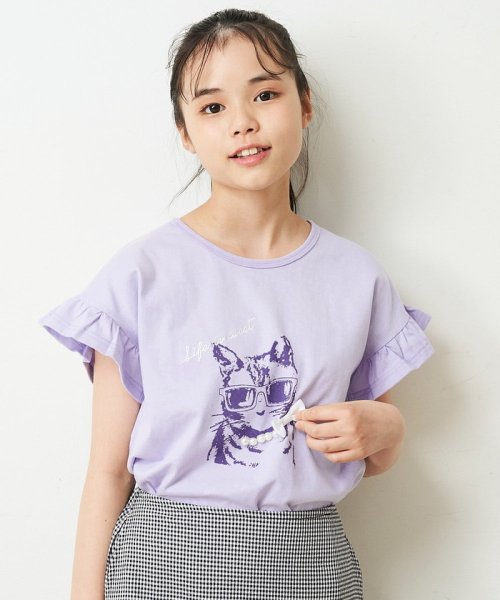 a.v.v(KID'S)(アー・ヴェ・ヴェキッズ)/[140－150]フリルスリーブアソートモチーフTシャツ/img25