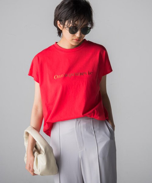 socolla(ソコラ)/【socolla】メタリックロゴプリントTシャツ≪洗濯機で洗える≫/img15