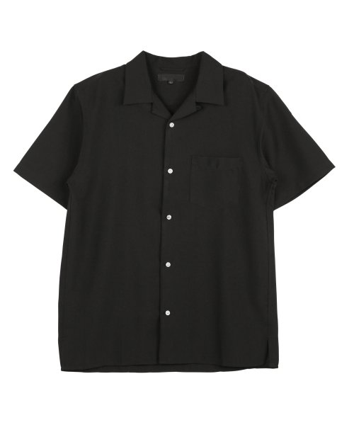 JIGGYS SHOP(ジギーズショップ)/ポリトロオープンカラーシャツ / 半袖シャツ メンズ カジュアルシャツ 5分袖 オープンカラー シャツ トップス/img02