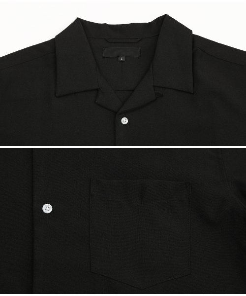 JIGGYS SHOP(ジギーズショップ)/ポリトロオープンカラーシャツ / 半袖シャツ メンズ カジュアルシャツ 5分袖 オープンカラー シャツ トップス/img10