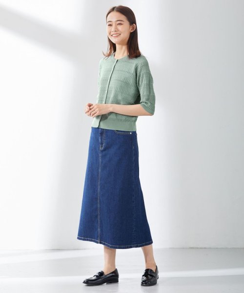 J.PRESS LADIES（LARGE SIZE）(J．プレス　レディス（大きいサイズ）)/【洗える・抗菌防臭】コットンアセテート レーシー カーディガン/img03