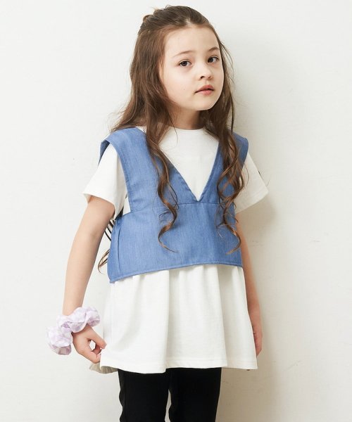 a.v.v(KID'S)(アー・ヴェ・ヴェキッズ)/[160]【2点セット/セットアップ対応】バックリボンビスチェカットソーセット/img12