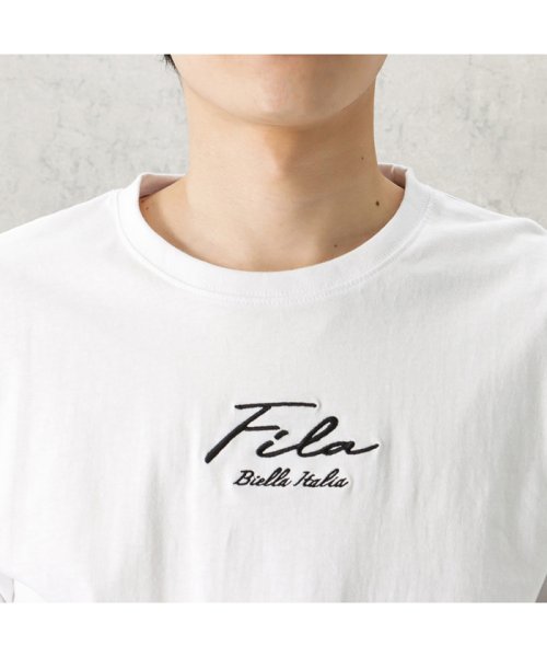 MAC HOUSE(men)(マックハウス（メンズ）)/FILA フィラ 筆記体ロゴ刺繍Tシャツ FH8007－EC/img03