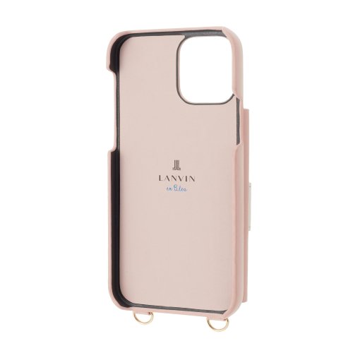 LANVIN en Bleu(Smartphone case)(ランバンオンブルー（スマホケース）)/LANVIN en Bleu － Wrap Case Pocket Monogram with Neck Strap for iPhone 13 [ Smoky/img01