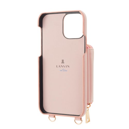 LANVIN en Bleu(Smartphone case)(ランバンオンブルー（スマホケース）)/Wrap Case Pocket Simple Heart with Pearl Type Neck Strap for iPhone 13/img01