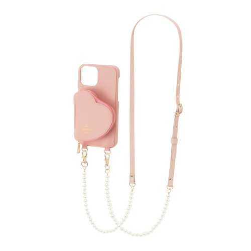 LANVIN en Bleu(Smartphone case)(ランバンオンブルー（スマホケース）)/Wrap Case Pocket Simple Heart with Pearl Type Neck Strap for iPhone 13 mini/img03